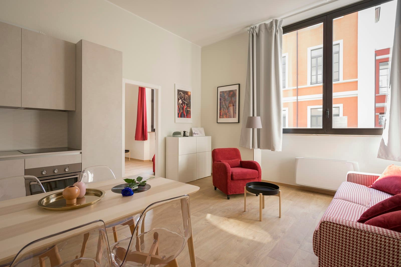 Sala del apartamento de 3 habitaciones en Naco