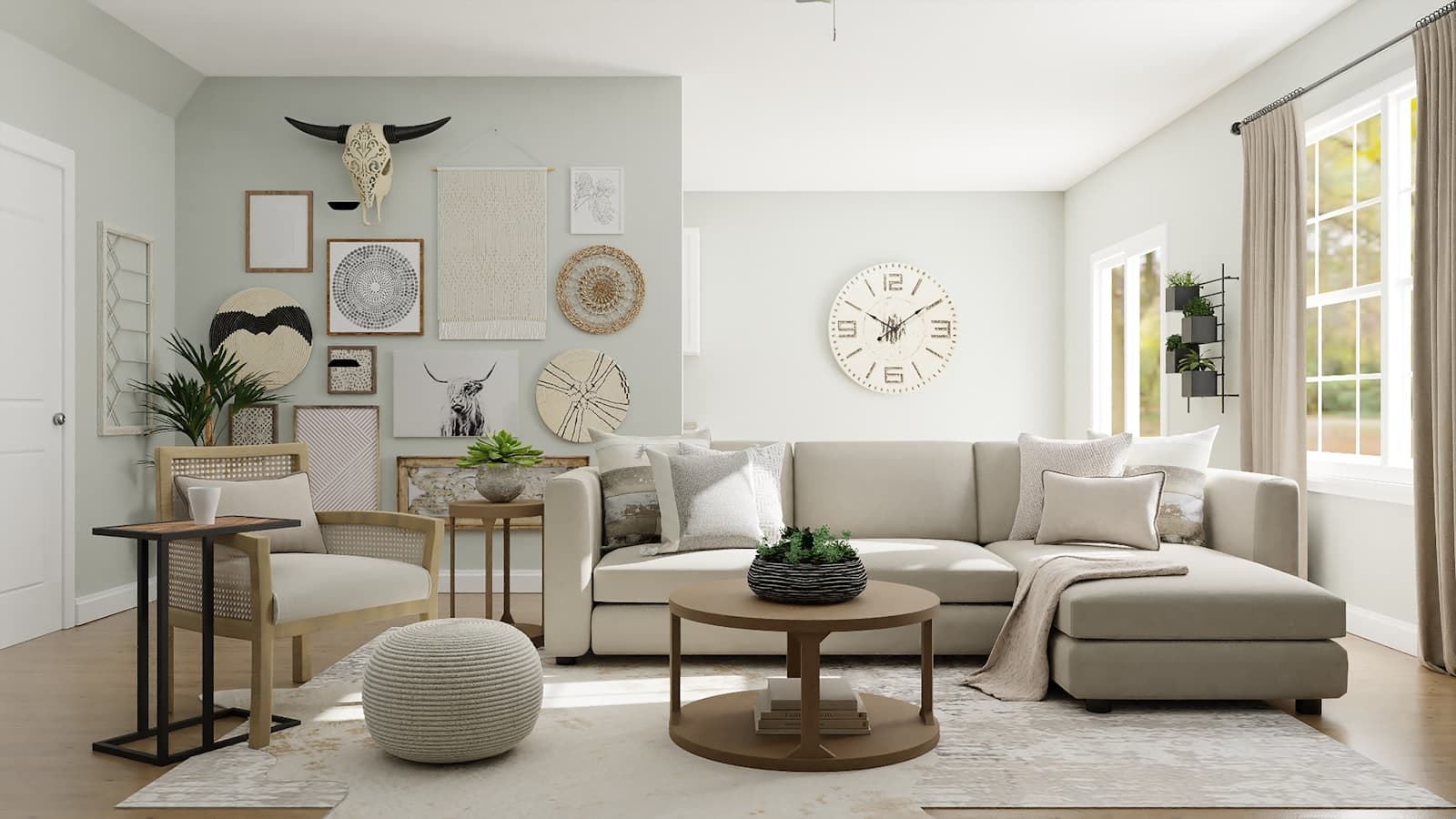 Sala de apartamento preparada para la venta en Piantini